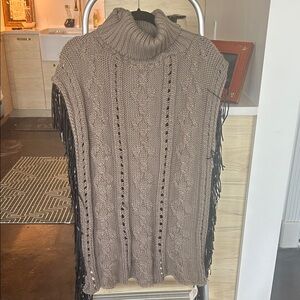 Cozy Cable Knit Turtleneck Sweater - Brown